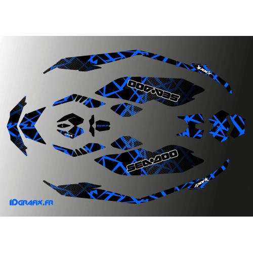 Kit dekor Full Feature Spark Blau für Seadoo Spark -idgrafix