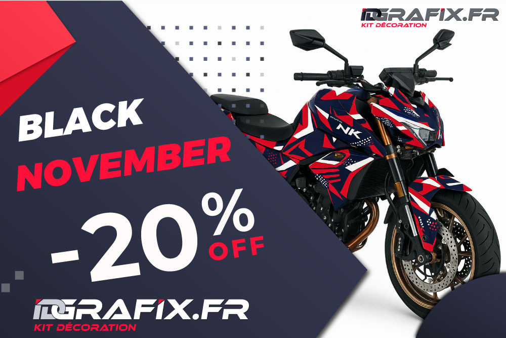 Black November chez Idgrafix.fr ! Obtenez -20% sur tous nos kits déco et stickers personnalisés