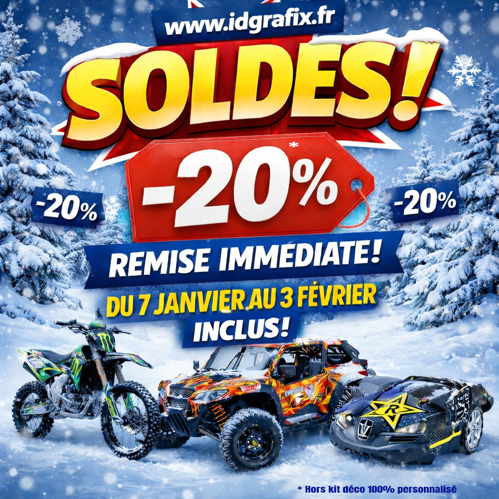 Soldes IDGRAFIX : -20% sur kits déco & stickers (2026)